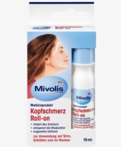 Thanh lăn giảm đau đầu Mivolis Kopfschmerz Roll-on, 15 ml