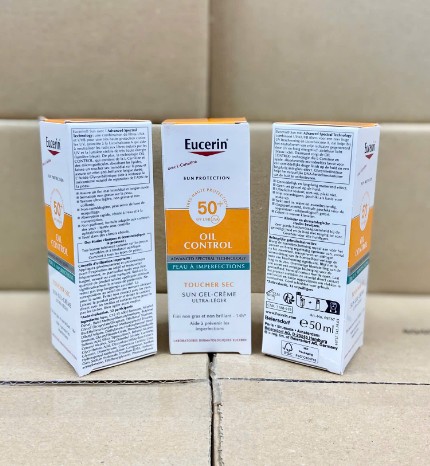 Kem chống nắng Eucerin Oil Control Face Sun Gel-Creme LSF50+ kiểm soát dầu, 50ml Kem chống nắng Eucerin Oil Control Face Sun Gel-Creme LSF50+ kiểm soát dầu, 50ml