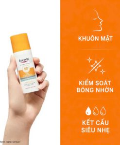 Kem chống nắng Eucerin Oil Control Face Sun Gel-Creme LSF50+ kiểm soát dầu, 50ml