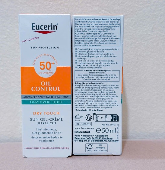 Kem chống nắng Eucerin Oil Control Face Sun Gel-Creme LSF50+ kiểm soát dầu, 50ml Kem chống nắng Eucerin Oil Control Face Sun Gel-Creme LSF50+ kiểm soát dầu, 50ml