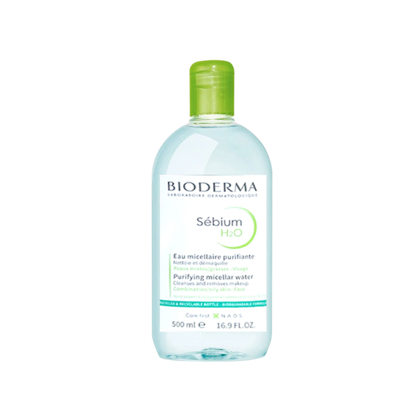 Nước tẩy trang Bioderma Sebium H2O cho da hỗn hợp và da dầu, 500ml