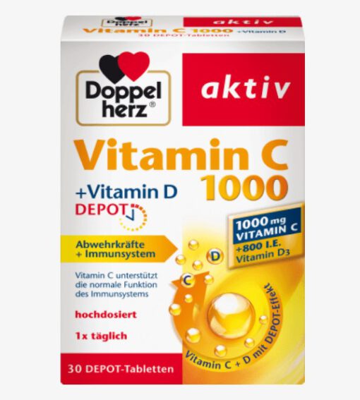 Viên uống Doppelherz Vitamin C 1000 Depot, 30 viên