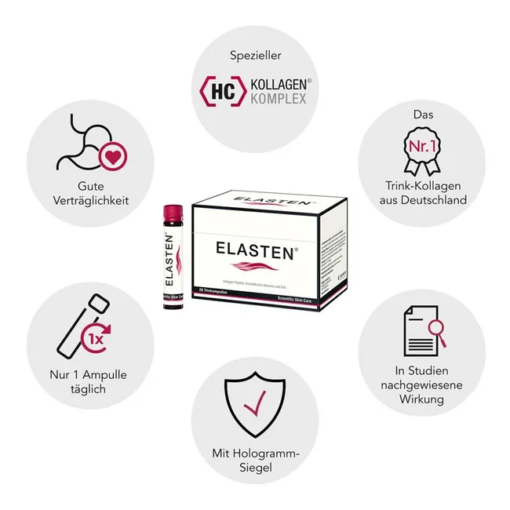 Collagen ELASTEN dạng nước, làm đẹp và trẻ hóa làn da, 28x25ml