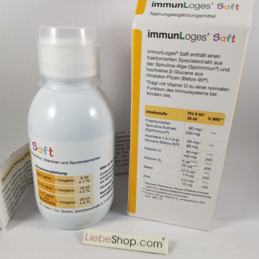 Siro ImmunLoges Saft tăng đề kháng, hỗ trợ hệ miễn dịch, 150ml