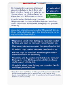 Viên uống Doppelherz Magnesium 400 + B1 + B6 + B12 + Folsäure, 30 viên