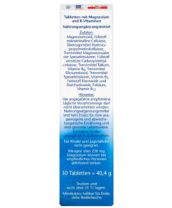 Viên uống Doppelherz Magnesium 400 + B1 + B6 + B12 + Folsäure, 30 viên
