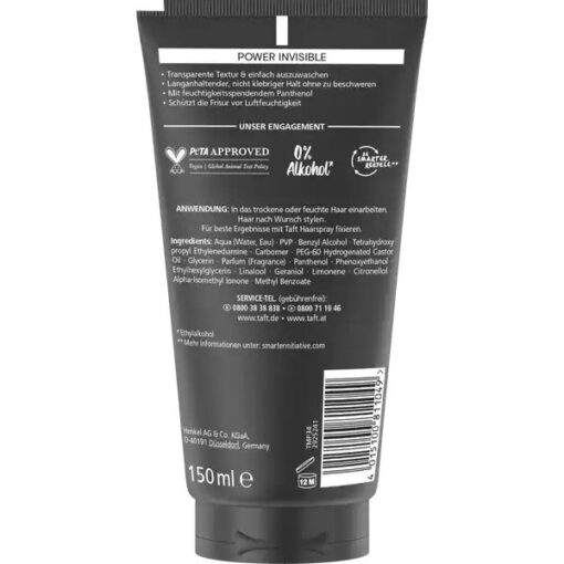 Gel vuốt tóc Taft Power Invisible Schwarzkopf, 150ml