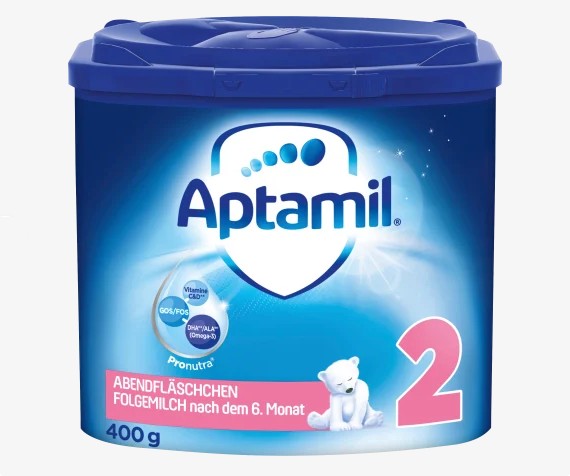 Sữa Aptamil Abendfläschchen Folgemilch 2 ban đêm cho bé trên 6 tháng tuổi, 400g