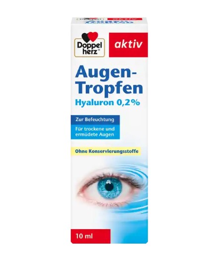 Thuốc nhỏ mắt Doppelherz Augen-Tropfen Hyaluron 0,2 %, 10ml