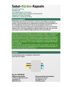 Viên uống trị tiểu đêm altapharma Sabal Kurbis Kapseln hỗ trợ tuyến tiền liệt và bàng quang, 90 viên
