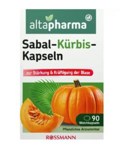 Viên uống trị tiểu đêm altapharma Sabal Kurbis Kapseln hỗ trợ tuyến tiền liệt và bàng quang, 90 viên