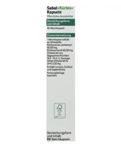 Viên uống trị tiểu đêm altapharma Sabal Kurbis Kapseln hỗ trợ tuyến tiền liệt và bàng quang, 90 viên