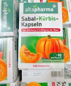 Viên uống trị tiểu đêm altapharma Sabal Kurbis Kapseln hỗ trợ tuyến tiền liệt và bàng quang, 90 viên