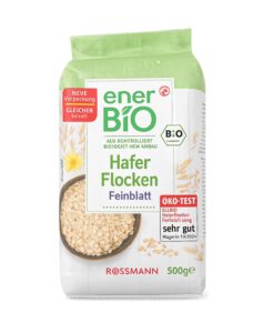 Yến mạch hữu cơ enerBio Hafer Flocken Feinblatt mảnh mịn, 500g