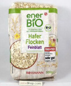 Yến mạch hữu cơ enerBio Hafer Flocken Feinblatt mảnh mịn, 500g