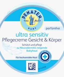 Kem dưỡng da Penaten Ultra Sensitiv Pflegecreme Gesicht & Körper cho da nhạy cảm trẻ sơ sinh và trẻ em, 100 ml