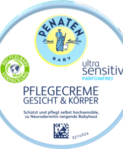 Kem dưỡng da Penaten Ultra Sensitiv Pflegecreme Gesicht & Körper cho da nhạy cảm trẻ sơ sinh và trẻ em, 100 ml