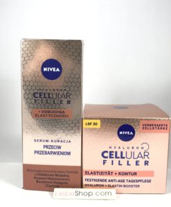 SET serum và kem ngày Nivea CELLular Filler Elastizität & Kontur chống lão hóa, căng da, mờ nám, 1 set