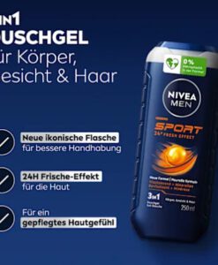 Tắm gội nam NIVEA MEN Sport, 250 ml