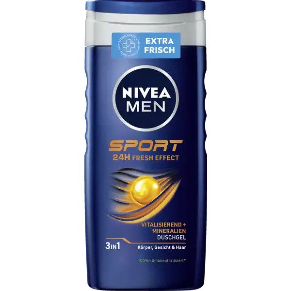 Tắm gội nam NIVEA MEN Sport, 250 ml