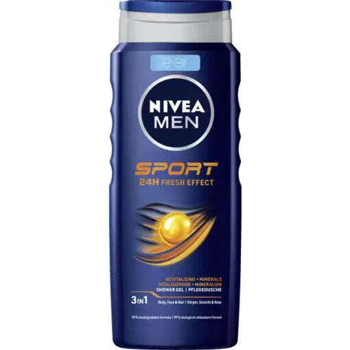 Tắm gội nam NIVEA MEN Sport, 500 ml