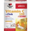 Viên uống dạng hạt Doppelherz Vitamin C 500 + Zink Depot DIRECT bổ sung kẽm và vitamin C, 20 gói