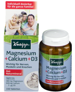 Viên uống Kneipp Magnesium + Calcium + D3, 150 viên