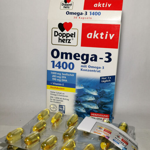 Viên nang dầu cá Doppelherz Omega-3 1400mg, 30 viên