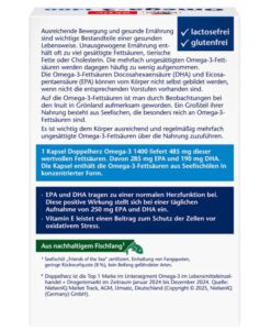 Viên nang dầu cá Doppelherz Omega-3 1400mg, 30 viên