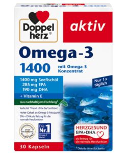 Viên nang dầu cá Doppelherz Omega-3 1400mg, 30 viên