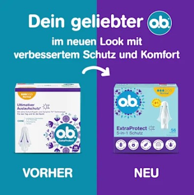 Băng vệ sinh Tampon o.b. Extra Protect Normal, 56 chiếc Băng vệ sinh Tampon o.b. Extra Protect Normal, 56 chiếc