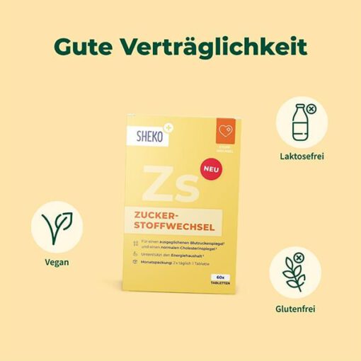 Viên uống ổn định đường huyết SHEKO Zucker Stoffwechsel, 60 viên