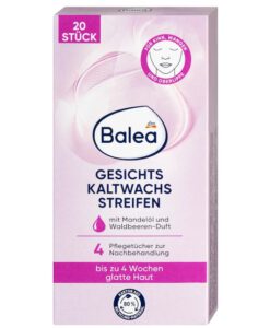 Miếng dán tẩy lông vùng mặt Balea Gesichts Kaltwachsstreifen dạng sáp lạnh, 20 miếng