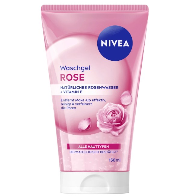 Sữa rửa mặt NIVEA Waschgel Rose chiết xuất hoa hồng, 150ml