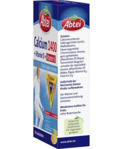 Viên nhai bổ sung canxi Abtei Calcium 1400 + vitamin D + vitamin K, 30 viên