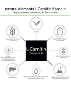 Viên uống natural elements L-Carnitine 3000 hỗ trợ giảm cân, đốt mỡ, tăng cơ, 120 viên
