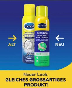 Xịt khử mùi hôi chân Scholl Fuss Deo Fresh Step Extra Frisch, 150 ml