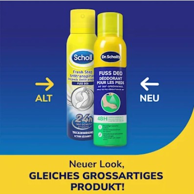 Xịt khử mùi hôi chân Scholl Fuss Deo Fresh Step Extra Frisch, 150 ml Xịt khử mùi hôi chân Scholl Fuss Deo Fresh Step Extra Frisch, 150 ml
