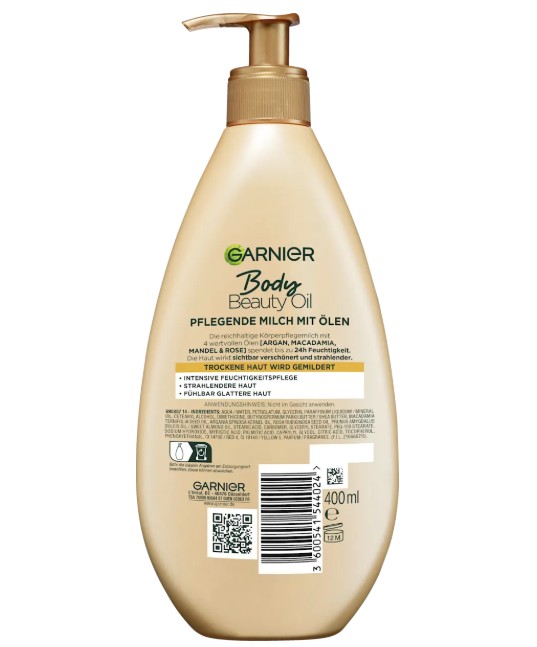 Sữa dưỡng thể Garnier Body Oil Beauty cho da khô, 400ml Sữa dưỡng thể Garnier Body Oil Beauty cho da khô, 400ml