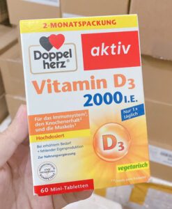 Viên uống Doppelherz Vitamin D3 2000 I.E., 60 viên