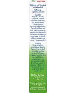 Viên uống Doppelherz Vitamin K2 + D3 2500 I.E., 30 viên