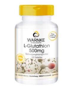 Viên uống WARNKE L-Glutathion 500mg trắng da, bảo vệ sức khỏe, 100 viên