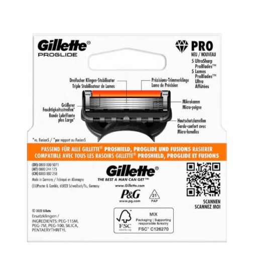 Lưỡi dao cạo râu Gillette ProGlide, vỉ 4 chiếc