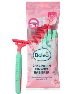 SET Dao cạo Balea 2-Klingen Einweg Rasierer lưỡi kép cho nữ, 10 chiếc