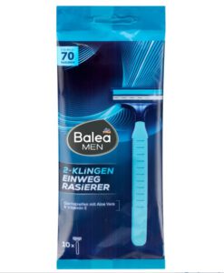 SET Dao cạo râu Balea Men 2-Klingen Einweg Rasierer lưỡi kép, 10 chiếc