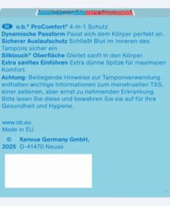 Băng vệ sinh Tampon o.b. ProComfort Normal, 64 chiếc