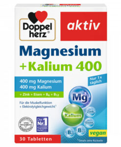 Viên uống bổ sung magie Doppelherz Magnesium 400+ Kalium, 30 viên