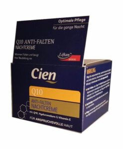 Kem dưỡng da Cien Q10 Anti Falten Nachtcreme chống lão hóa, giảm nếp nhăn ban đêm, 50ml