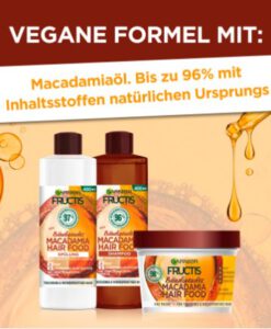 Kem ủ tóc GARNIER Fructis Macadamia Hair Food 3in1 Maske, 400ml
