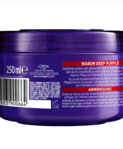 Kem ủ tóc Loreal Paris Elvital Color Glanz Deep Purple Maske cho tóc nhuộm, 250 ml